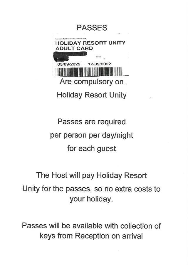 149 Holiday Resort Unity 3 Bedroom Passes Included Brean Exteriér fotografie