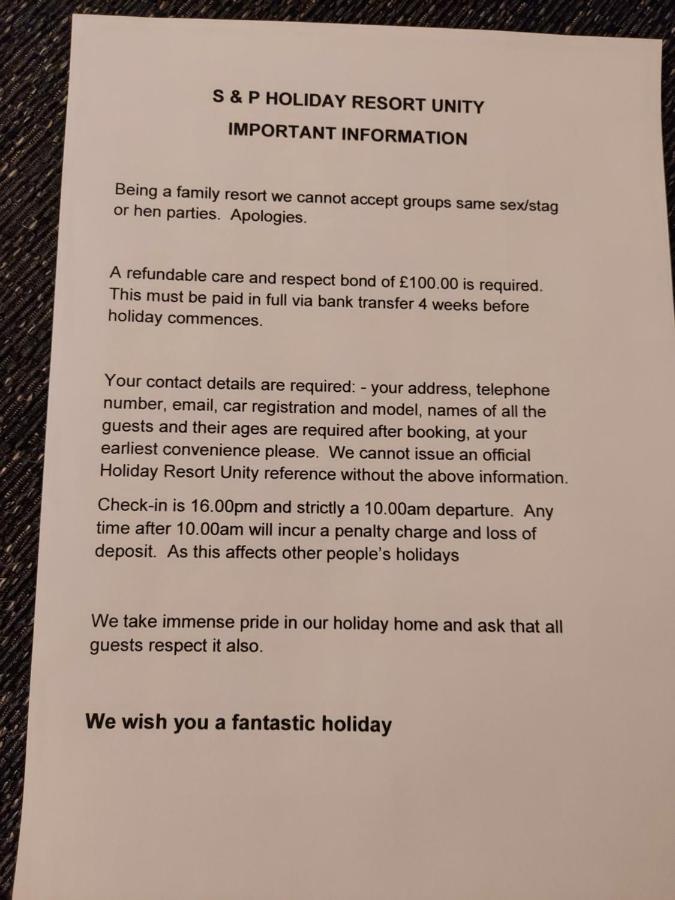 149 Holiday Resort Unity 3 Bedroom Passes Included Brean Exteriér fotografie
